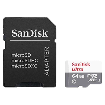 کارت حافظه microSDXC سن دیسک مدل Ultra کلاس 10 استاندارد UHS-I سرعت 80MBps همراه با آداپتور SD ظرفیت 64 گیگابایت